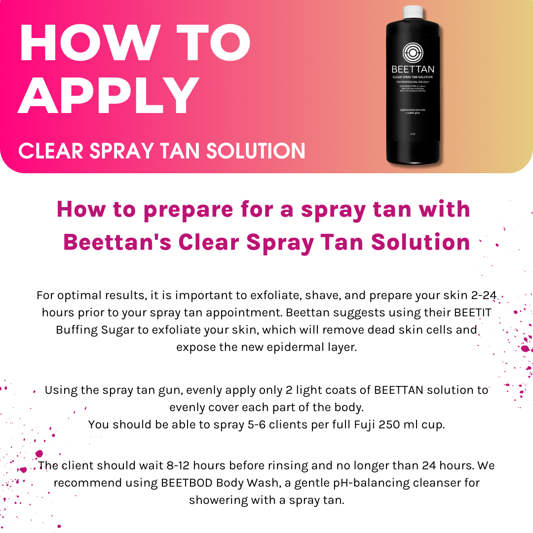 CLEAR SPRAY TAN SOLUTION 16 OZ BeettanbabesPRO CLEAR SPRAY TAN SOLUTION 16 OZ BeettanbabesPRO
