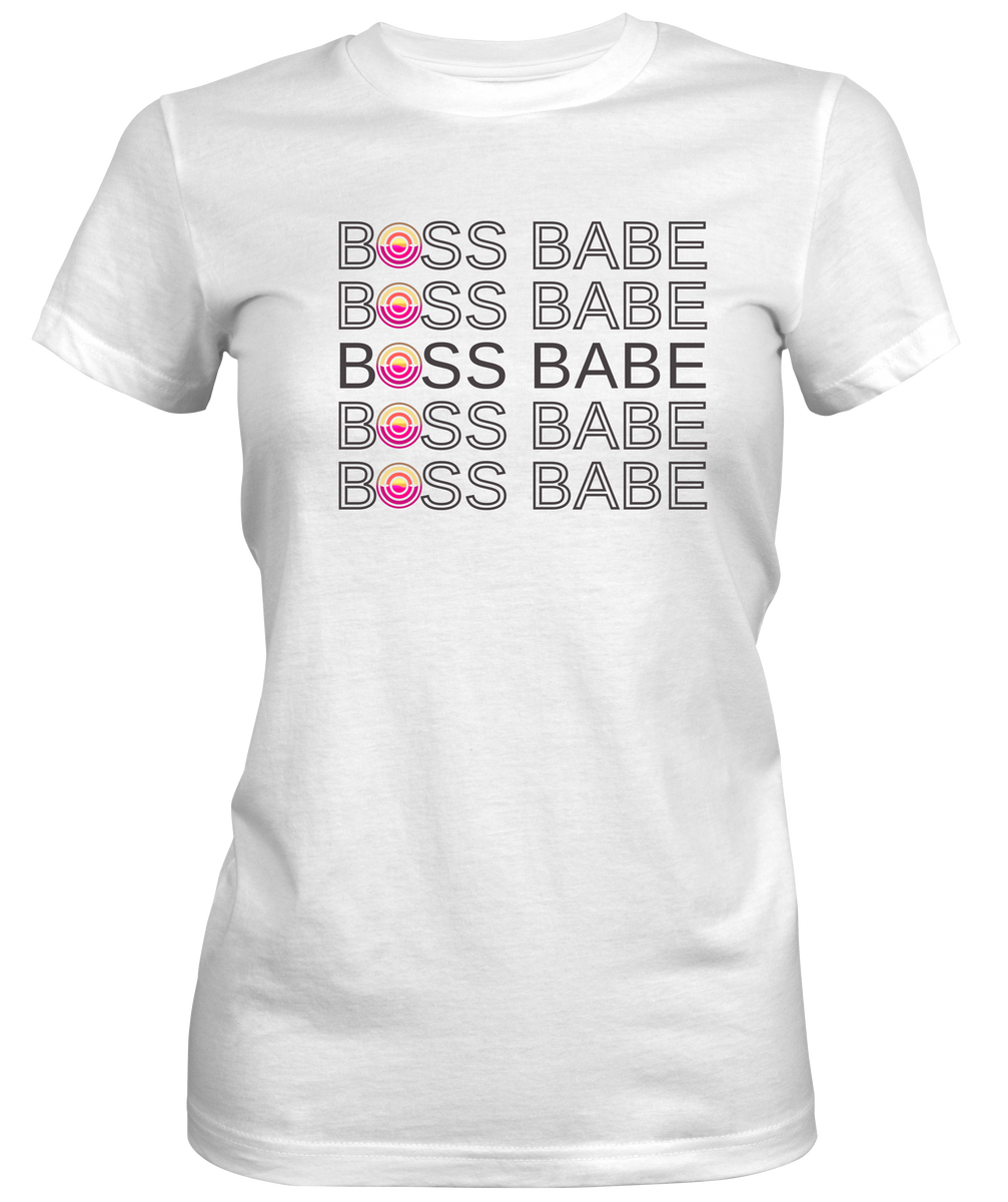 Boss Babe TShirt White BeettanbabesPRO